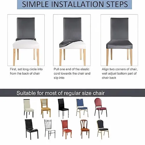 Trendily Premium Wrinkle-Free Stretchable | Washable Stuff | Emboss Plain Chair Covers  Peacock Green  (CC-192)