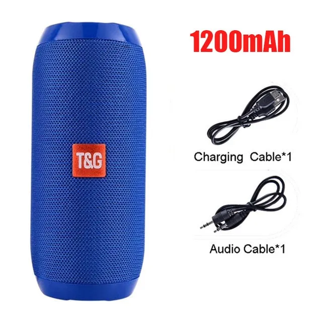 TWS Bluetooth-compatible Portable Waterproof Speaker with Bass Stereo and Support FM Radio
