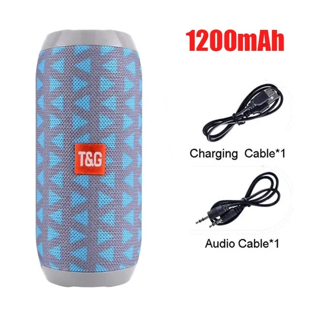 TWS Bluetooth-compatible Portable Waterproof Speaker with Bass Stereo and Support FM Radio