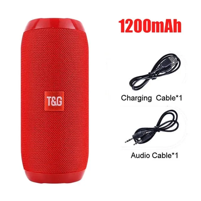 TWS Bluetooth-compatible Portable Waterproof Speaker with Bass Stereo and Support FM Radio