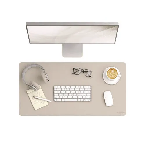 Vegan Leather Desk Pads, 31.5 X 15.7, Sandstone