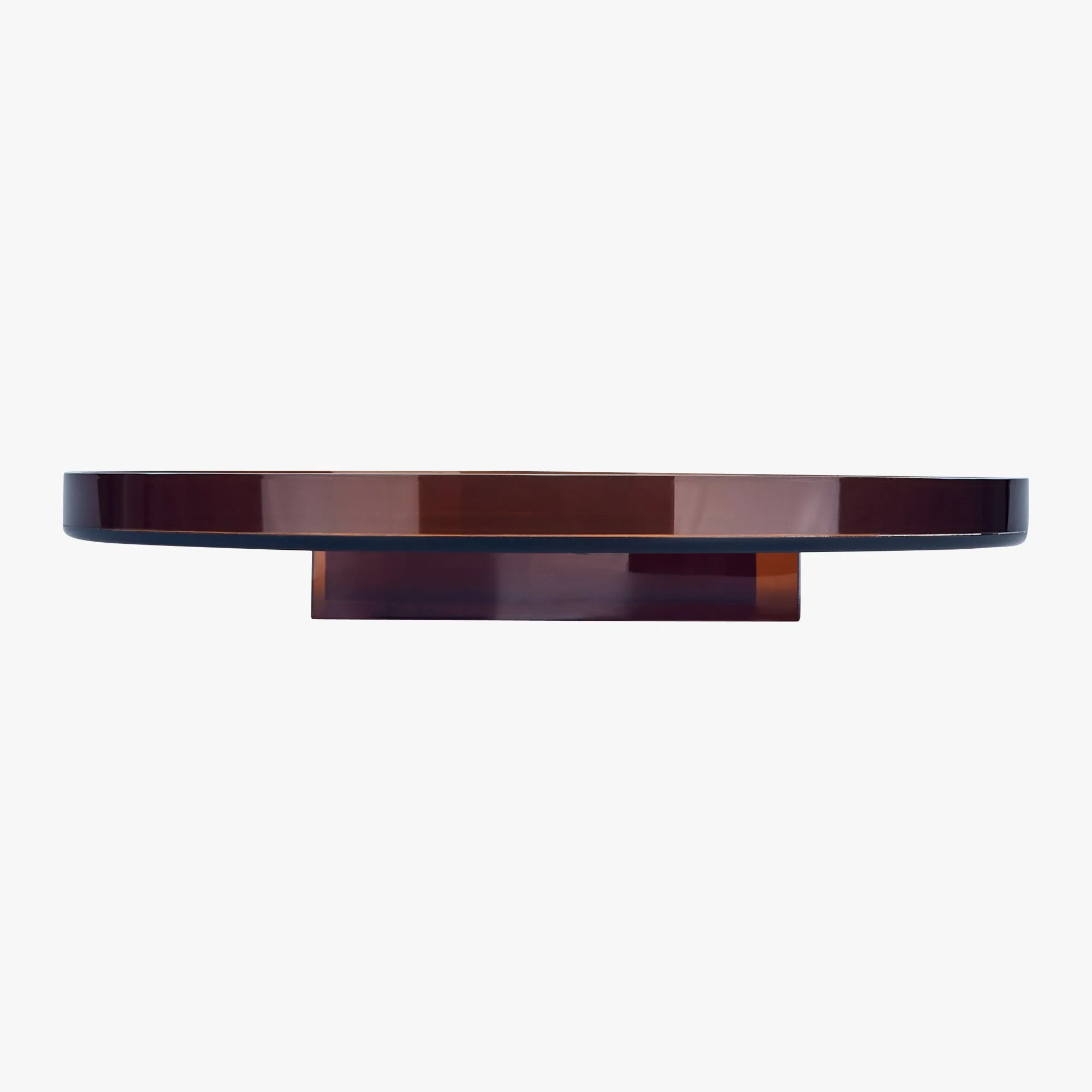 VISU Round Decorative Tray (Acrylic, Amber)