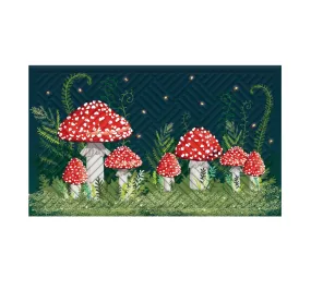 Welcome Friends Mushroom Embossed Floor Mat