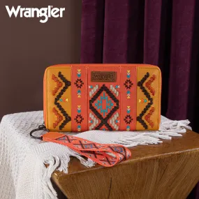 WG2214-W006  Wrangler Southwestern Embroidered Wallet  - ORANGE