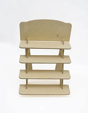 Whittlewud pack of 1 Cupcake 4 Tier Stand Table top Wooden Rack, Booth Display, Farmers Market.