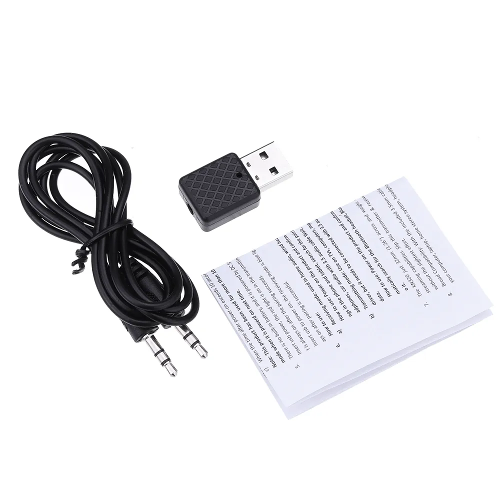 Wireless USB Bluetooth 5.0 Receiver Transmitter Dongle Adapter 3.5Mm AUX for PC Computer TV Car Music Stereo