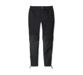 Women's Vapor Mixed Media Leather Moto Riding Pant