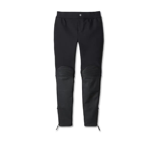 Women's Vapor Mixed Media Leather Moto Riding Pant