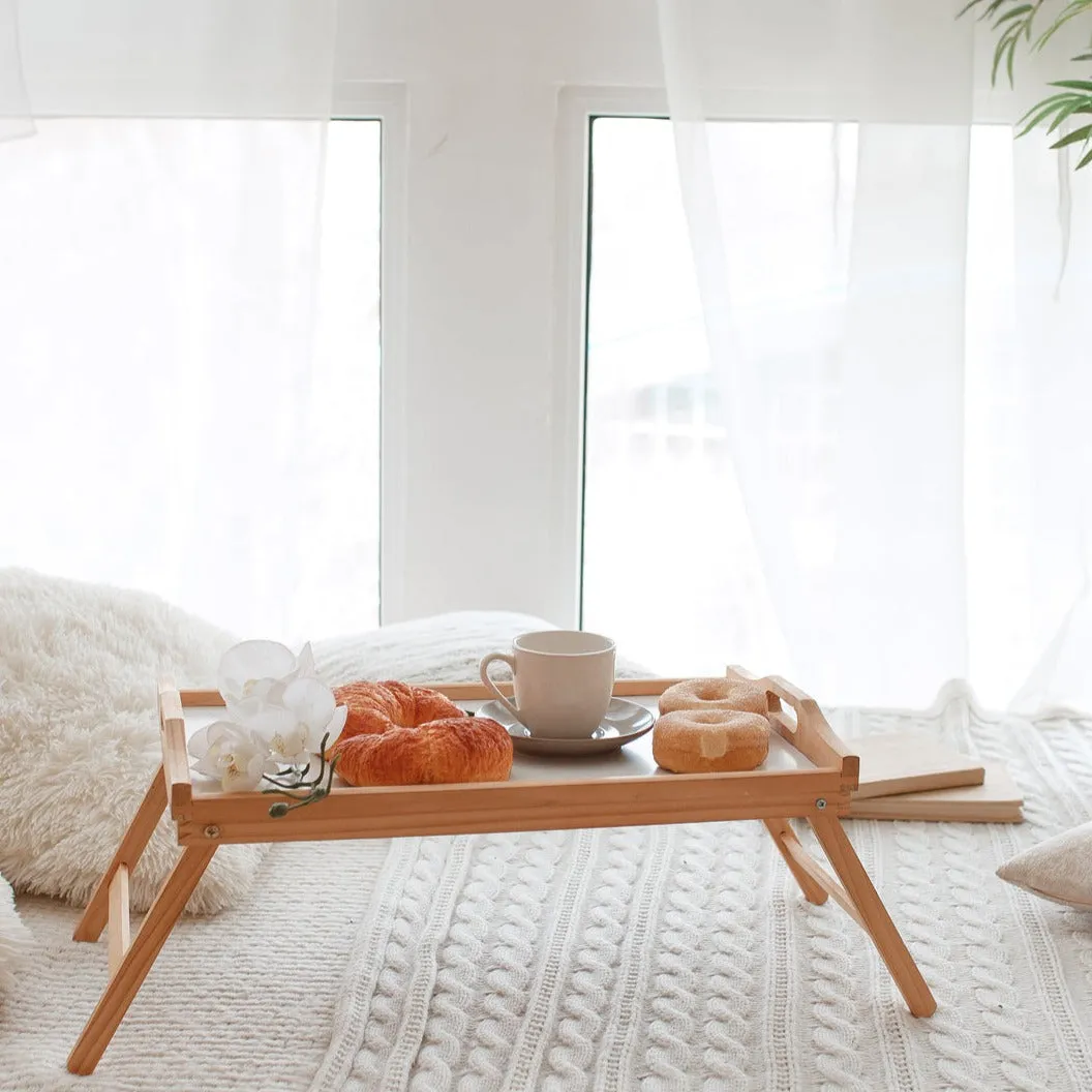 Wooden Bed Breakfast Stand Tray Table Edu Desk 202-5