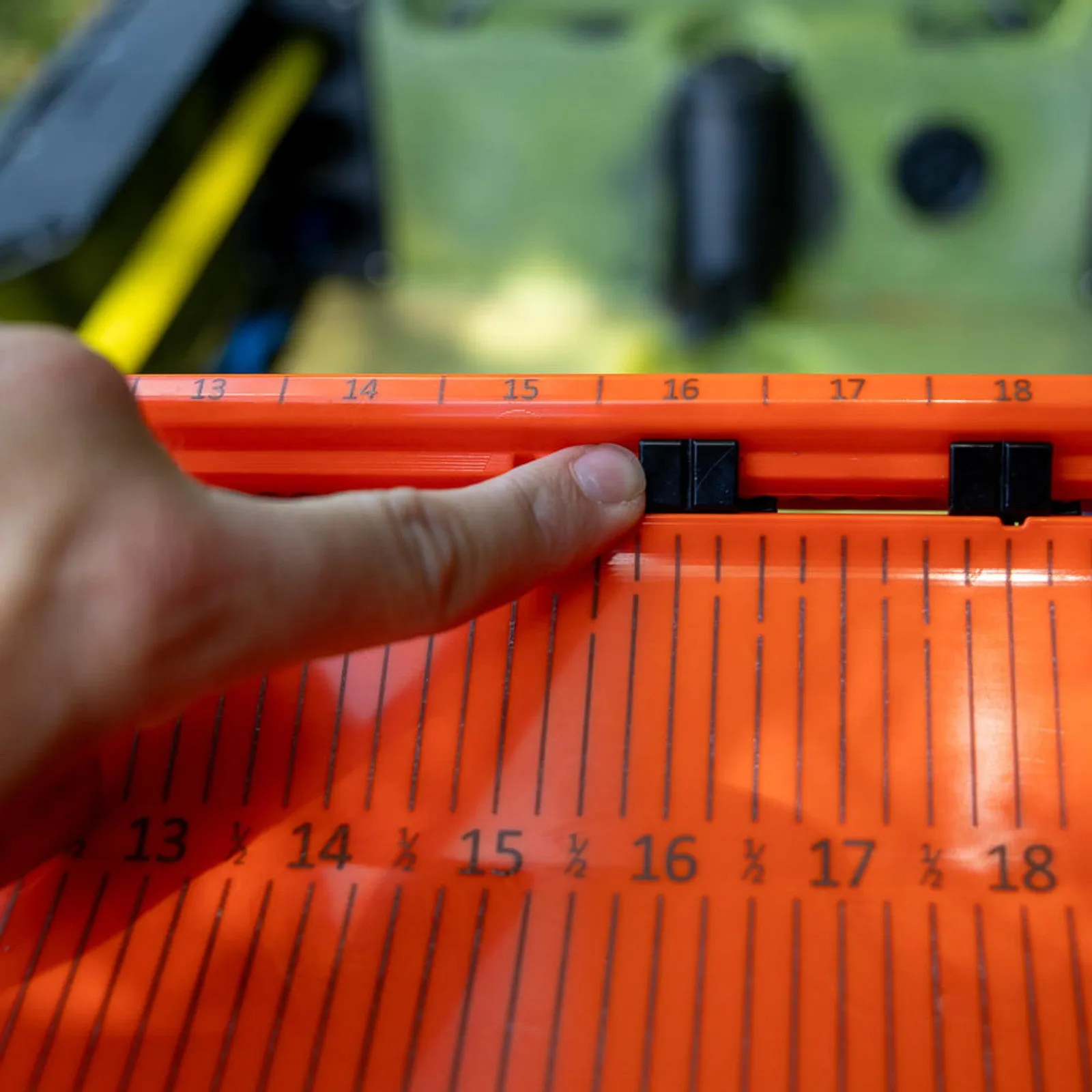 YakAttack LeaderBoard - 28" Measuring Board with Built-In Identifier Holders and Cull Tabs, Orange
